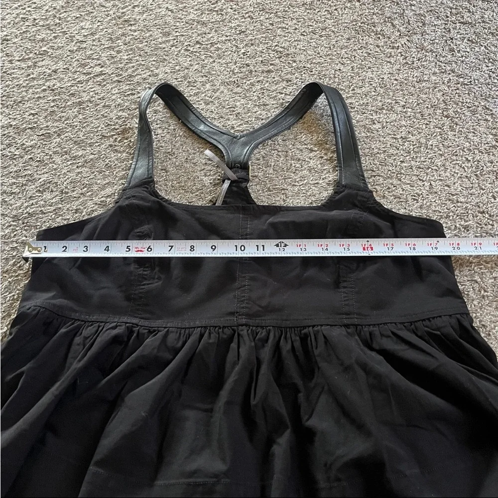 Anthropologie Black Buckle Racer Back Babydoll Halter Tank Top Babydoll Large - Picture 8 of 9